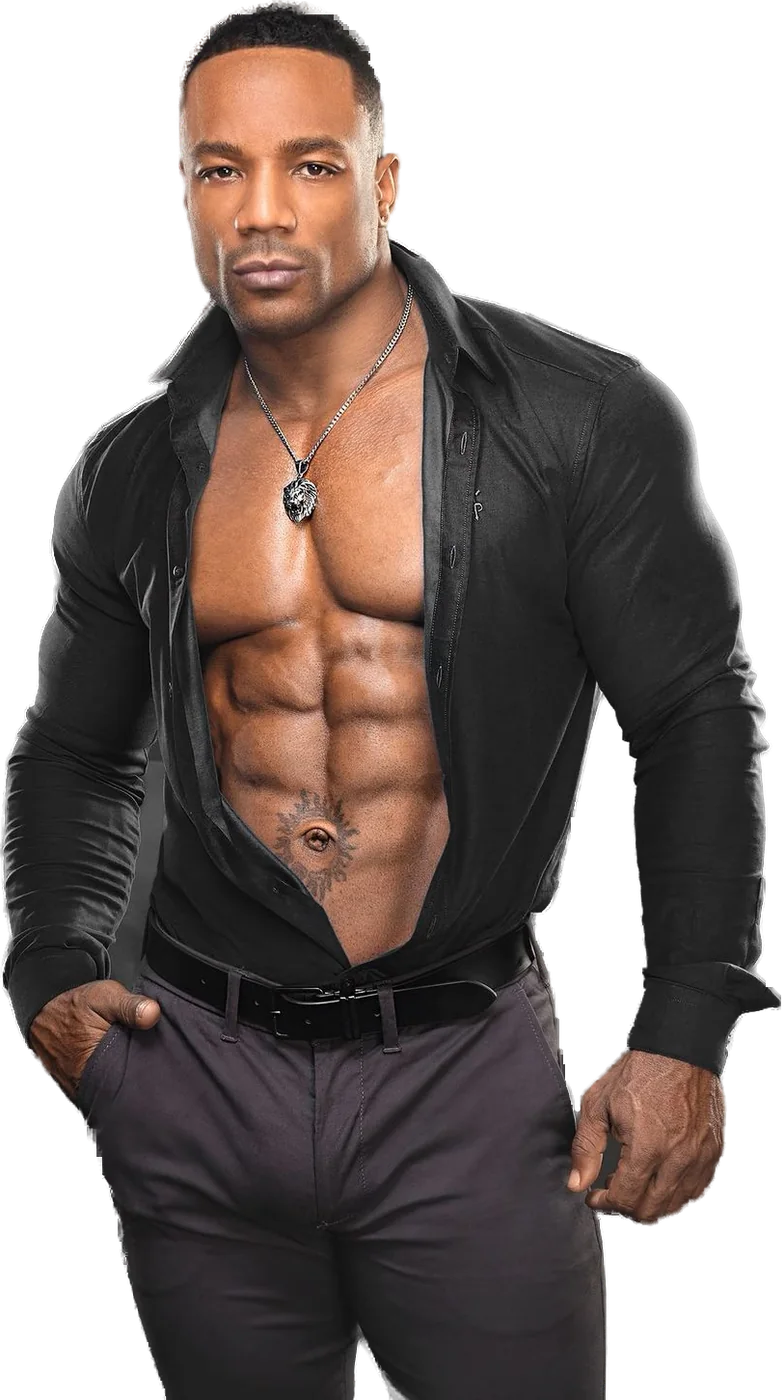 Texas Shyboy con camisa negra abierta